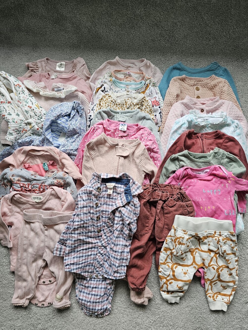 26pc baby girl clothing 3 6 month dress sweater onesie footie vest pants